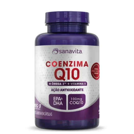 Ômega 3 Mais Coenzima Q10 Premium 60 cápsulas 500mg Sanavita